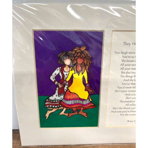 They Who Are Best Friends Art Print By Suzy Toronto Inspirational Wall Decor - Picture 2 of 5